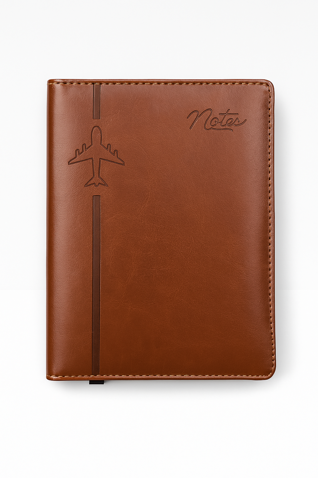 Soft Leather Finish Plane Logo Executive Diary Notebook, Size 8.5*6 inch 80 GSM, 200 Pages (Brown)