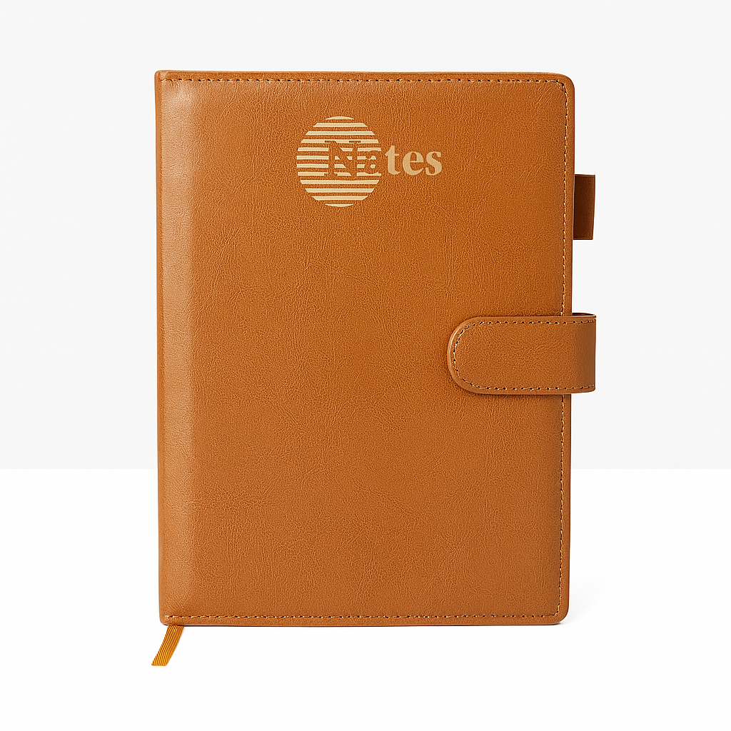 Premium Office Diary Combo – 3-in-1 Corporate Gift Set | Elegant Leather Notebooks with Button Lock, Pen Holder & Year Print