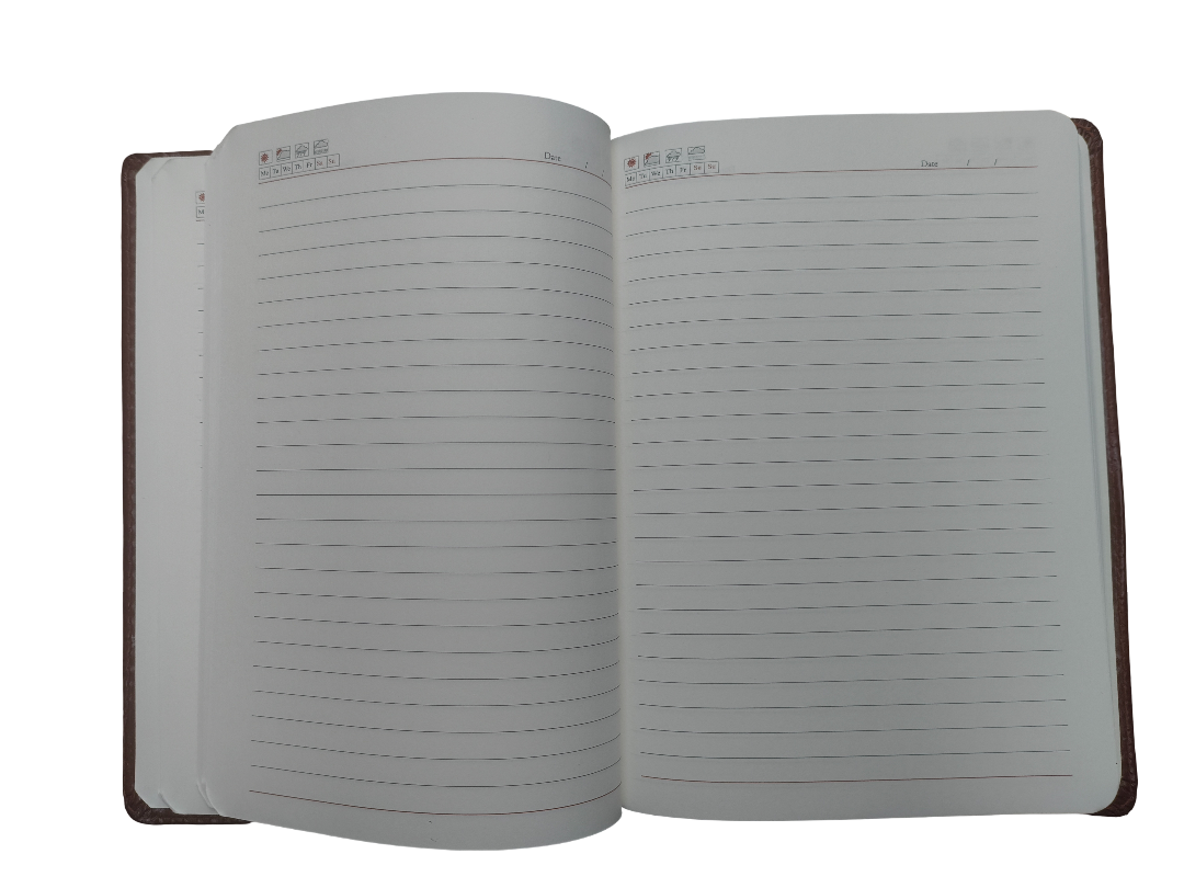 8.5*6 inch Hard Bound Diary or inches Notebook Diary with Elastic Lock PU Leather Pages 200 for Office (Black)