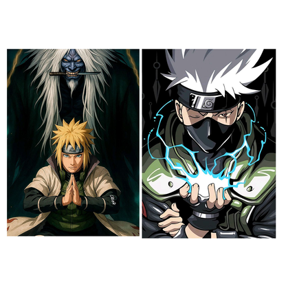 Naruto Poster Set (10 Pcs) – A4 Size Anime Wall Art for Rooms, Hostels, Gaming Setup