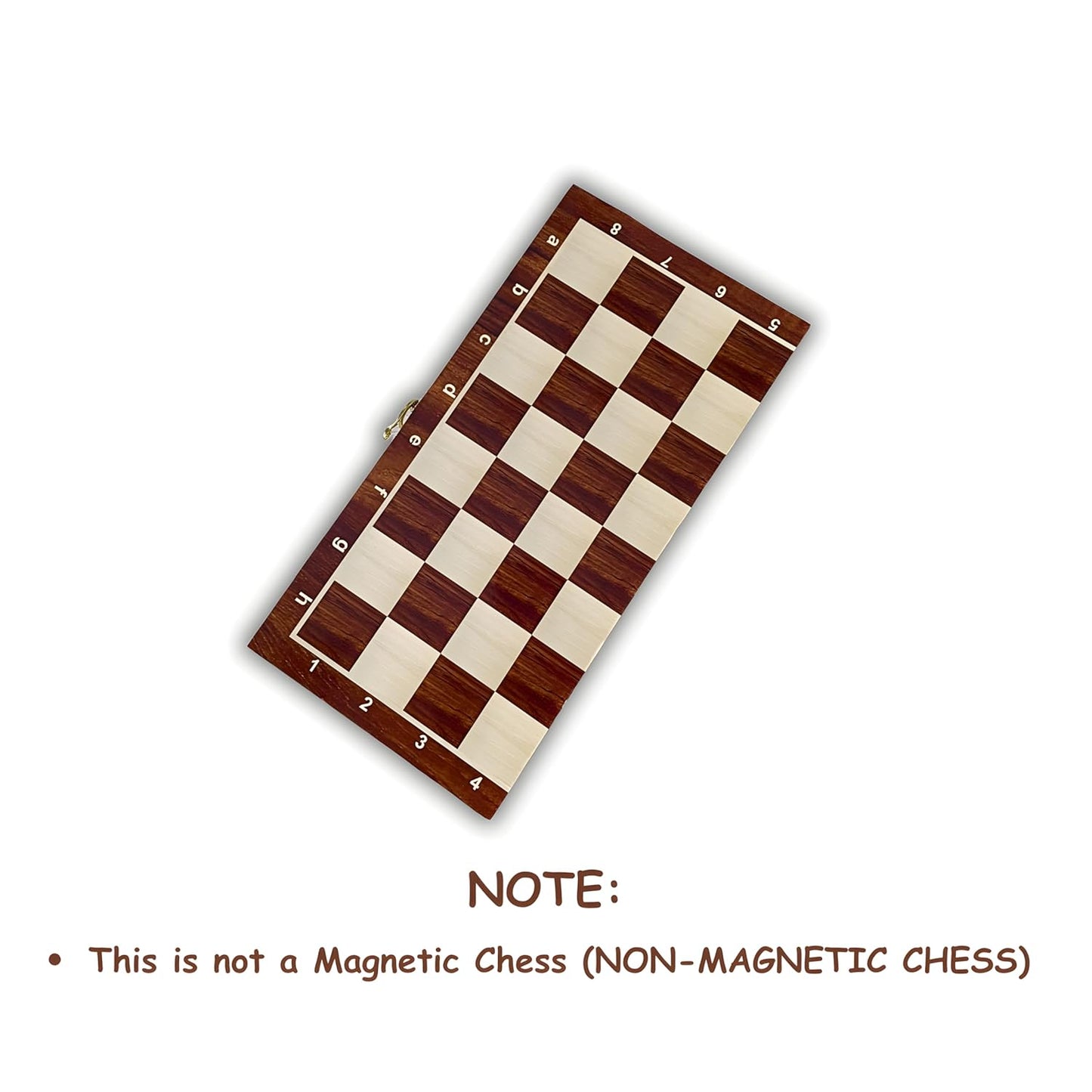 Wooden Handcrafted Foldable (12"X12", Brown) Chess Board Set for Professionals with 32 Wooden Chess Pieces for 2 Players Kids and Adults