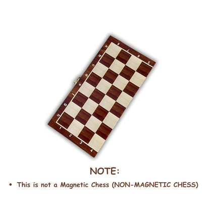 Wooden Handcrafted Foldable (12"X12", Brown) Chess Board Set for Professionals with 32 Wooden Chess Pieces for 2 Players Kids and Adults