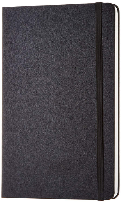 8.5*6 inch Hard Bound Diary or inches Notebook Diary with Elastic Lock PU Leather Pages 200 for Office (Black)