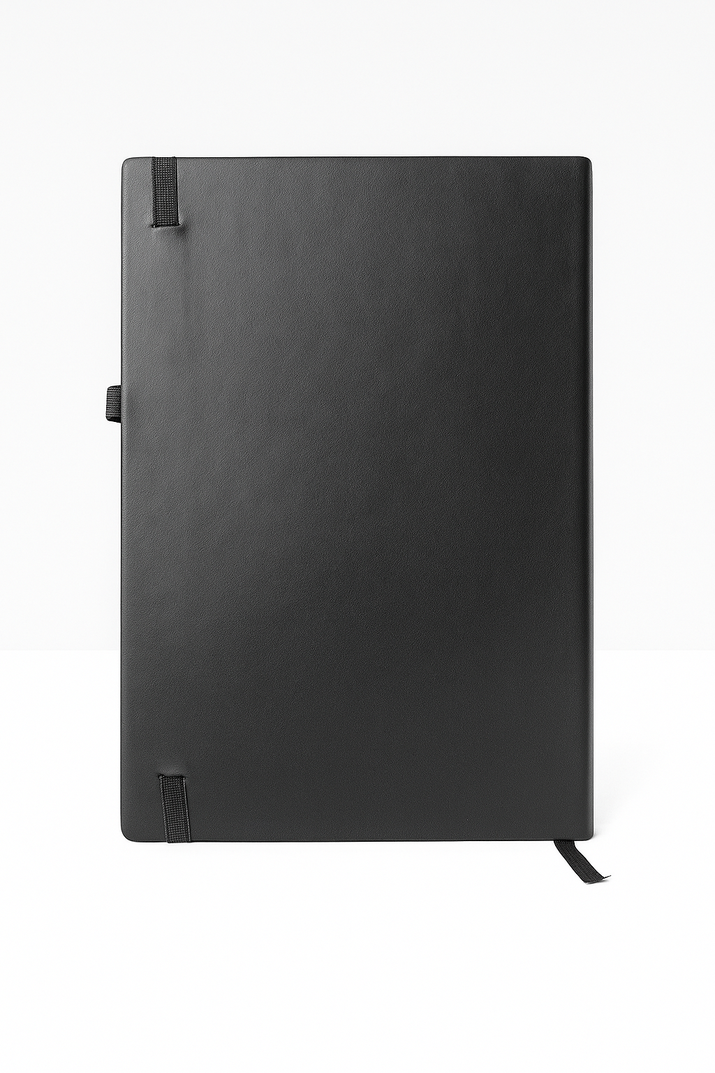 8.5*6 inch Hard Bound Diary or inches Notebook Diary with Elastic Lock PU Leather Pages 200 for Office (Black)