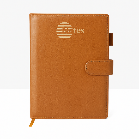 Diary Brown 2025 Color With Button Lock Diary | Set of 1 | SPIRIT | Organizer | Executive Diary | Ruled | Perfect for Office, Business, Professional Executive & Corporate Gifting